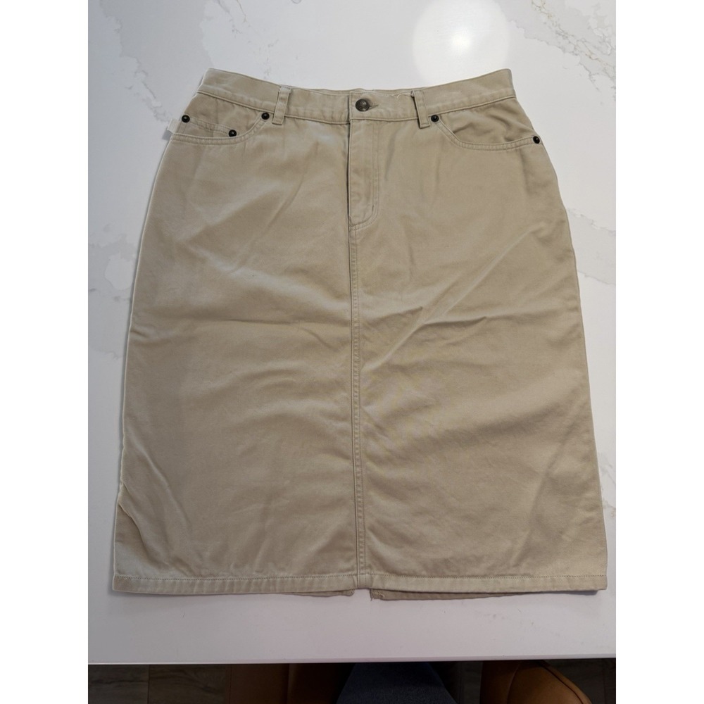 Polo Jeans Co Ralph Lauren Women's White Denim Skirt Size 8 Zip